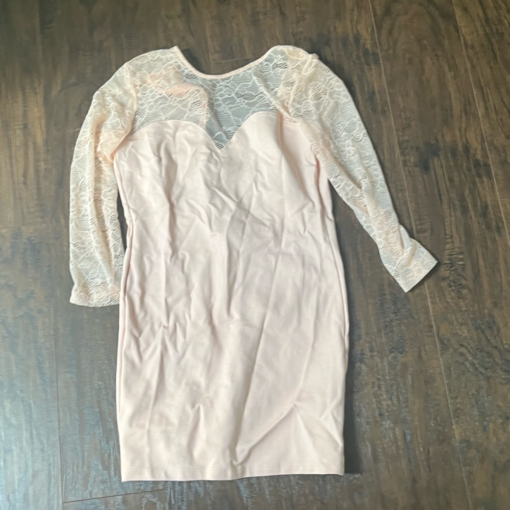 Forever 21 pink body con dress m